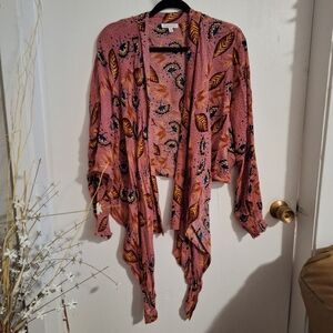 Pink Floral Cardigan